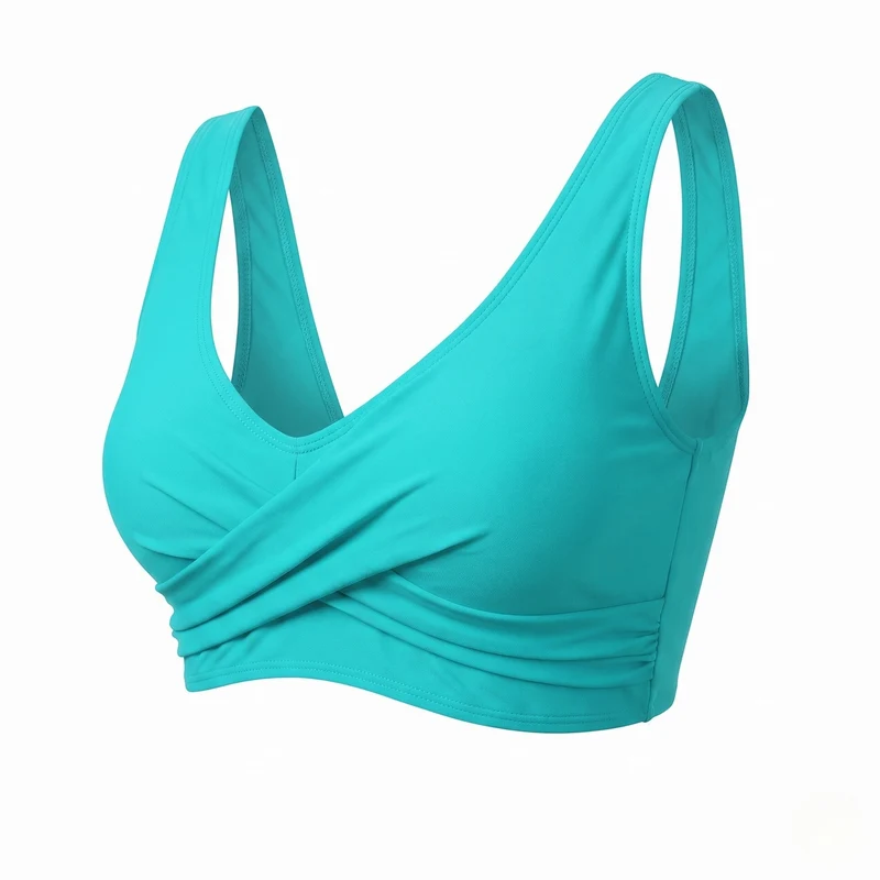 Damen Sportliches Wickel-Bikinioberteil