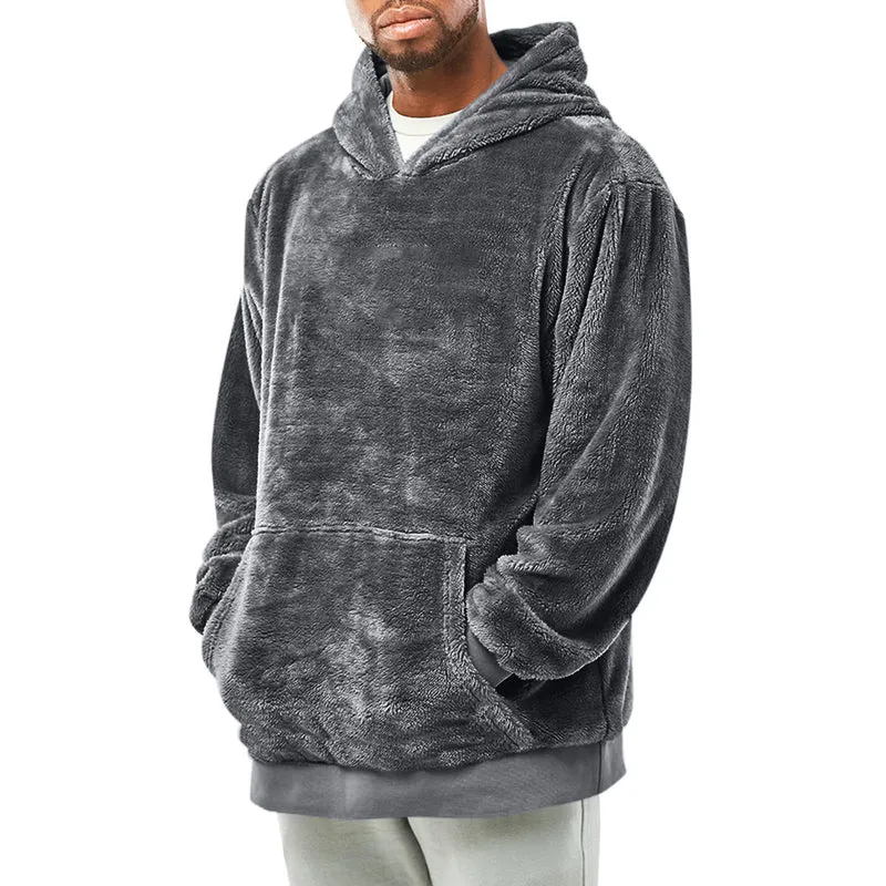 Herren kuscheliger Fleece-Hoodie