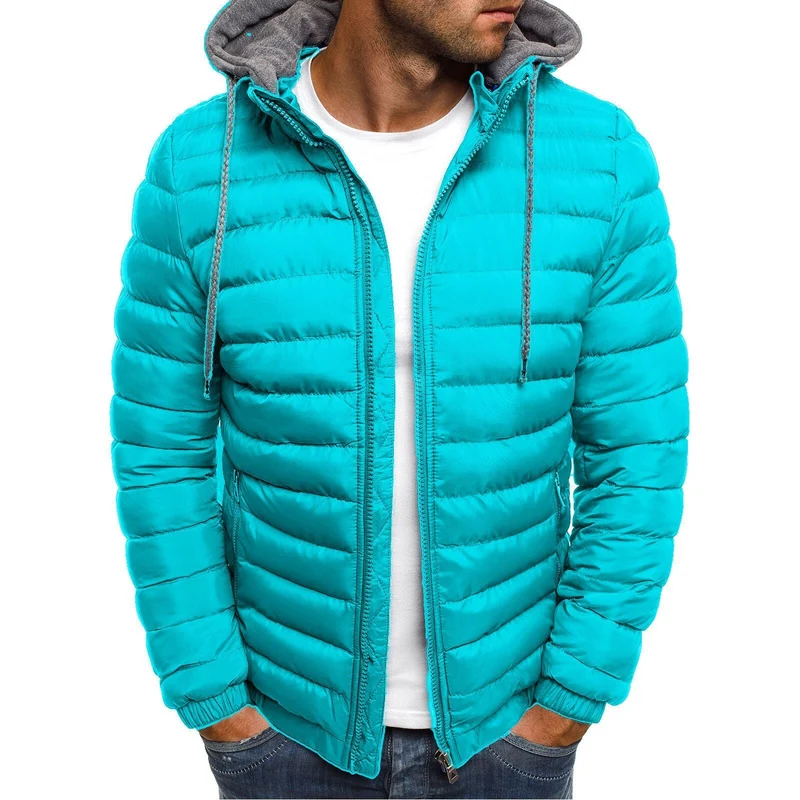 Herren Steppjacke mit abnehmbarer Kapuze und praktischem Innenfutter