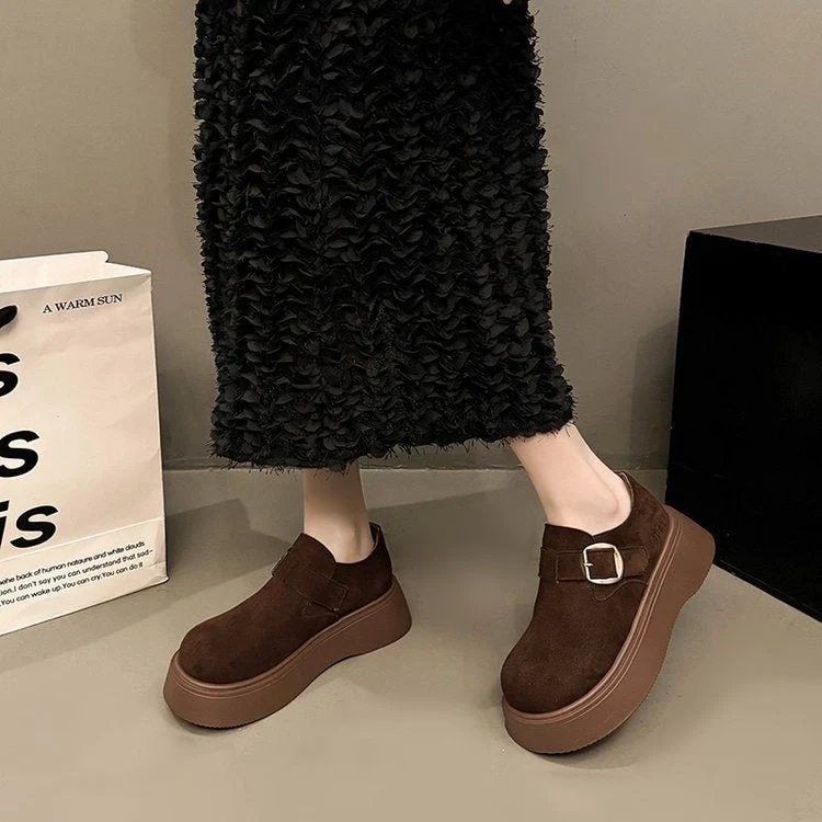 Damen modische Slipper mit bequemer Sohle und dekorativem Schnallenverschluss
