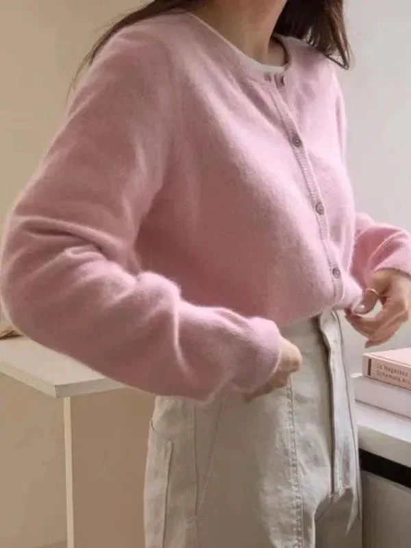 Geschichteter Damen Strickjacke Pullover