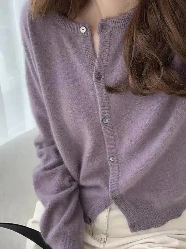 Geschichteter Damen Strickjacke Pullover