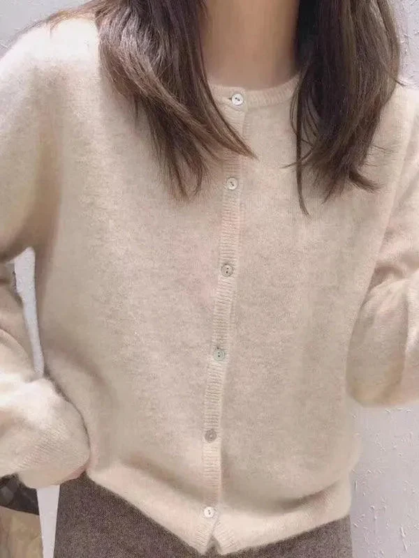 Geschichteter Damen Strickjacke Pullover