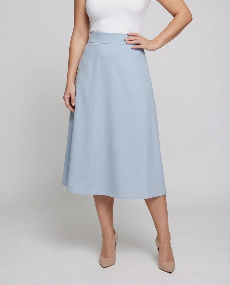 Damen Elegante Kellerfalten Satin Satinrock
