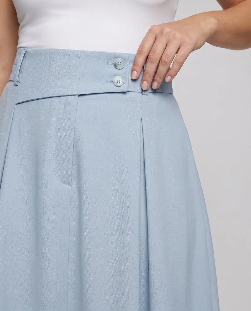 Damen Elegante Kellerfalten Satin Satinrock