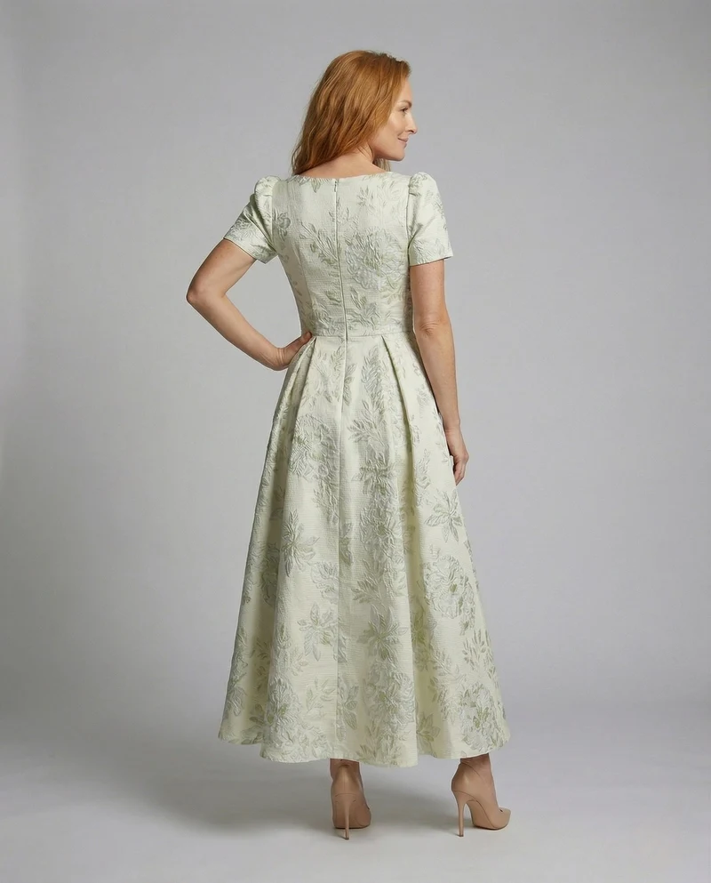 Damen Florales Jacquard Ballkleid