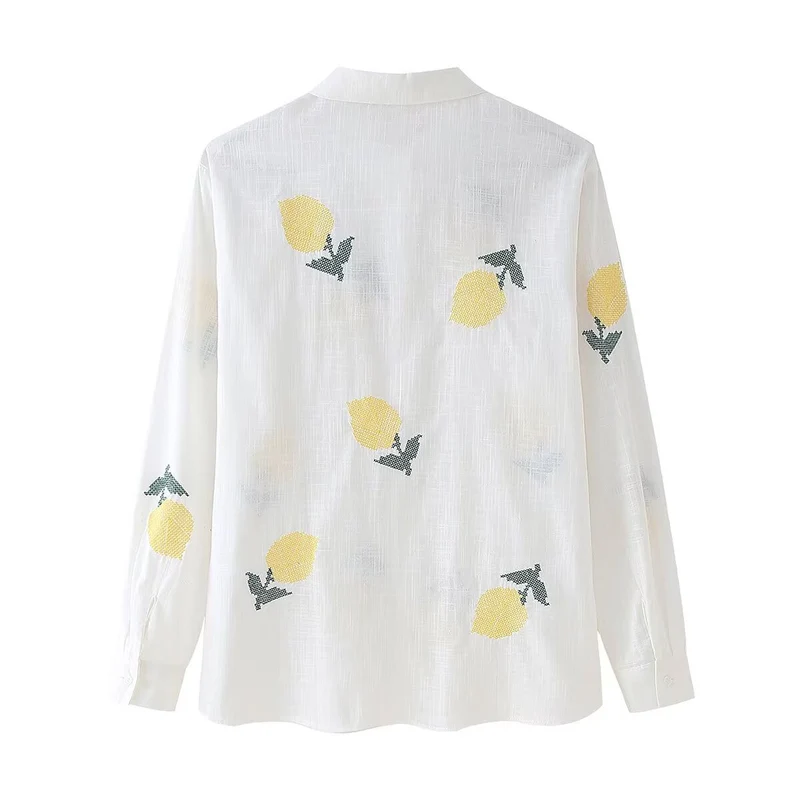 Damen Bluse mit fröhlichem Zitronen-Muster Nord Taschen