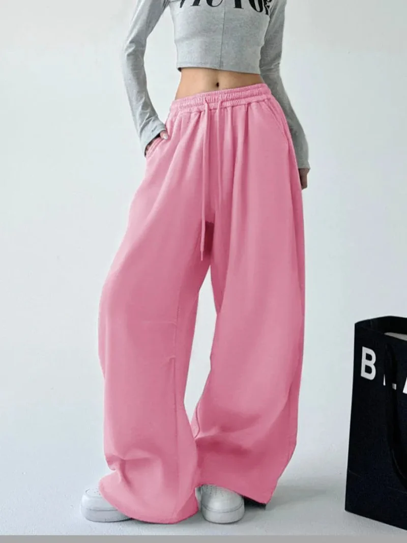 Damen Bequeme weite Jogginghose mit elastischem Bund und praktischen Taschen