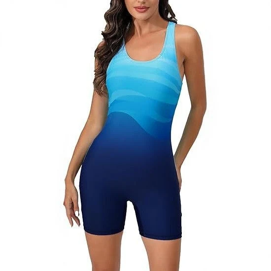 Damen Sportlicher Schwimmanzug mit kurzen Beinen Nord Taschen