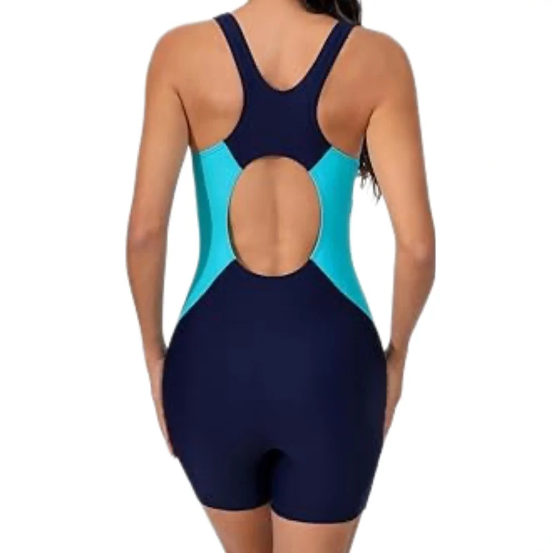 Damen Sportlicher Schwimmanzug mit kurzen Beinen Nord Taschen
