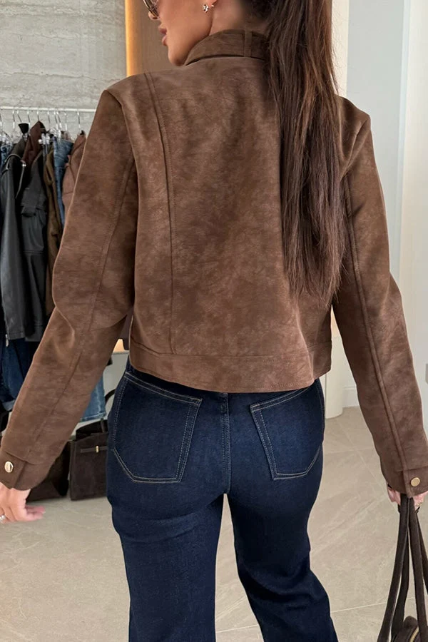 langärmelige Freizeitjacke mit Knöpfen