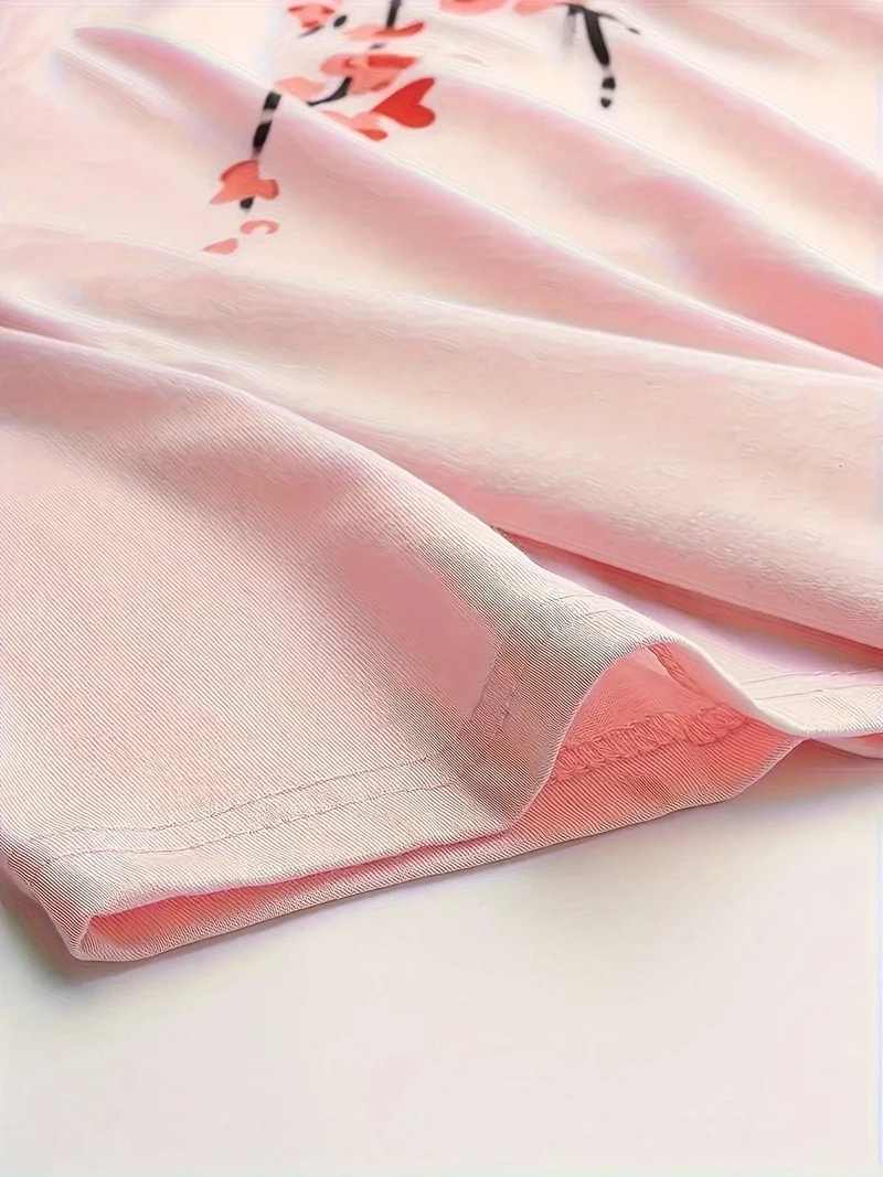 Nord Taschen | Herren T-Shirt Blumen und Wellen Design