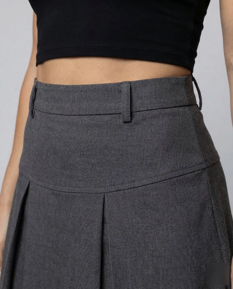 Damen Plisseerock Maxi Kellerfalten