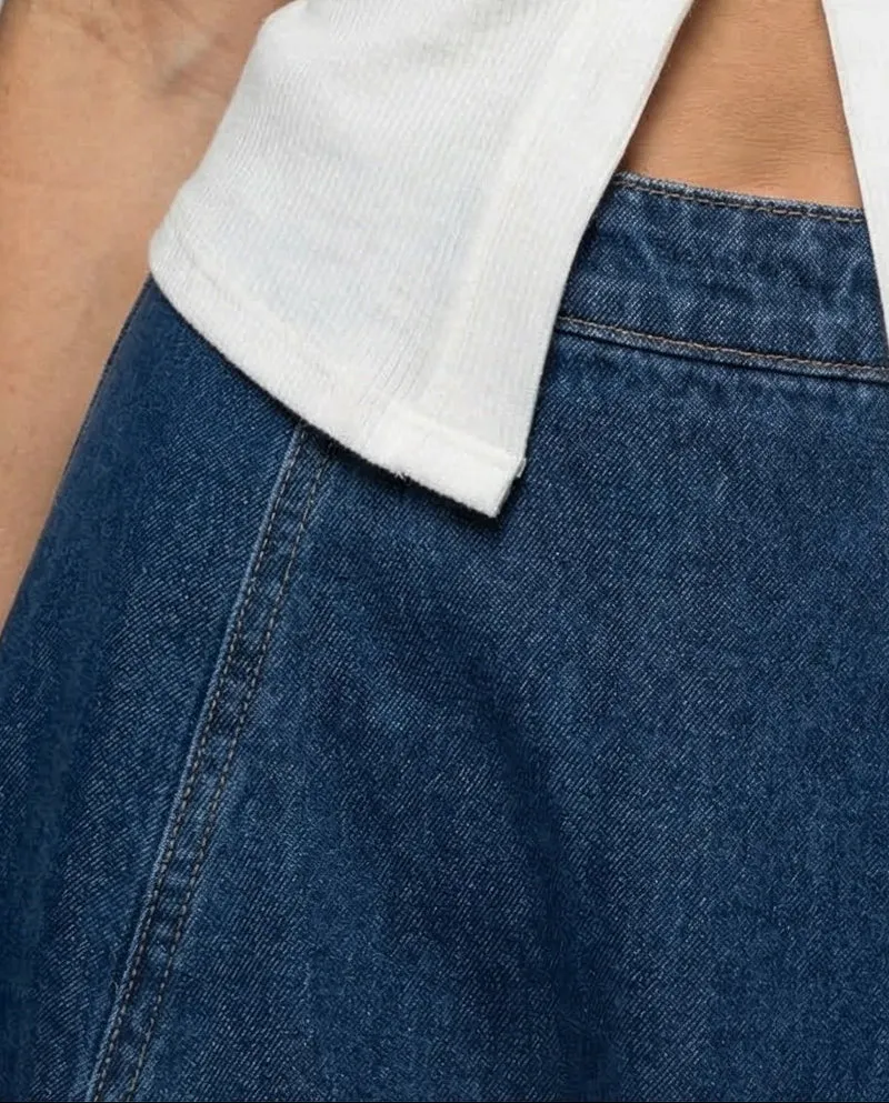 Maxirock Damen Jeans Lang