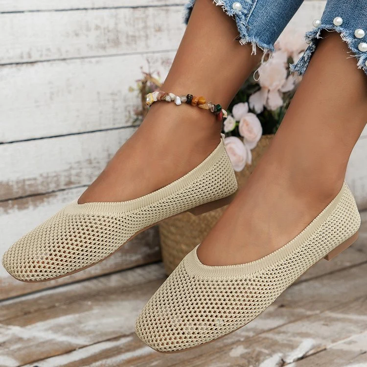 Damen atmungsaktive Flatschuhe mit luftiger Struktur