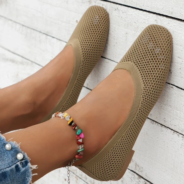 Damen atmungsaktive Flatschuhe mit luftiger Struktur