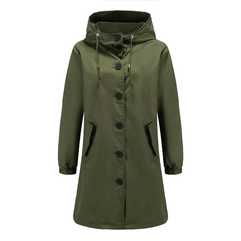 Damen Wasserdichte Regenjacke Mit Kapuze