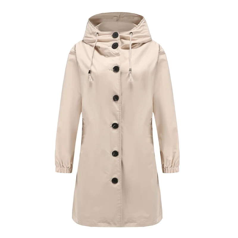 Damen Wasserdichte Regenjacke Mit Kapuze