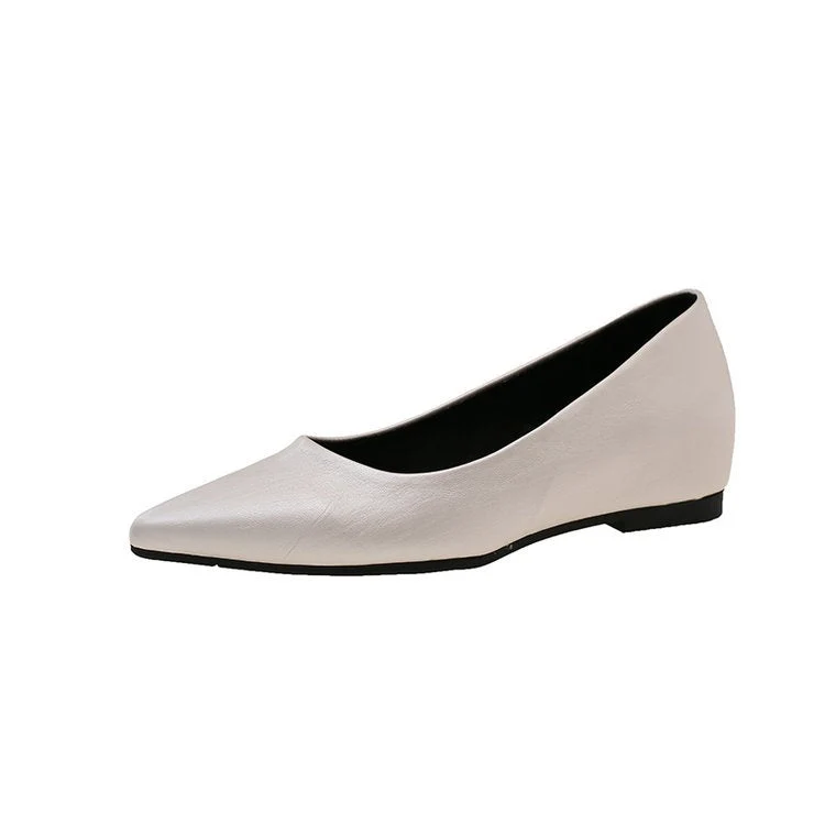 Damen modische spitze Ballerinas aus hochwertigem Leder