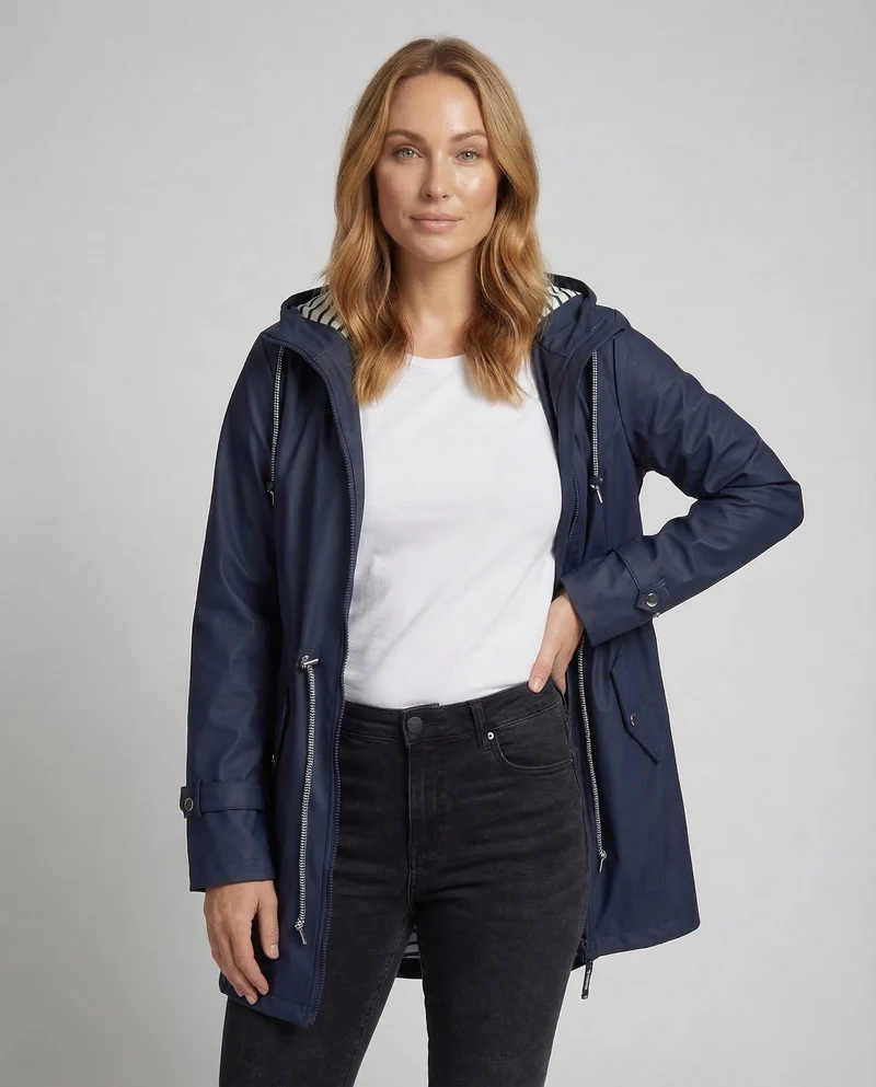 Damen Stylischer Mantel mit Kapuze & Atmungsaktiv