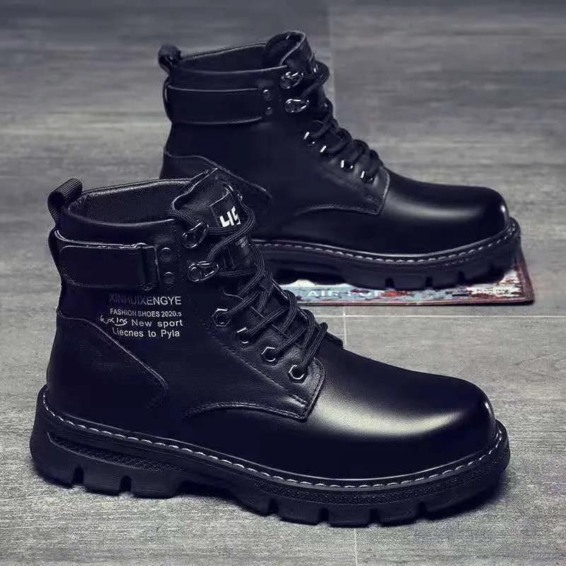 Damen Robuste Lederstiefel mit rutschfester Sohle und stylishen Details