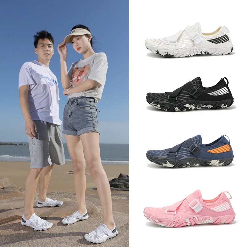 Damen Sportliche Aquafitness-Schuhe mit verstellbarem Gurt und rutschfester Sohle