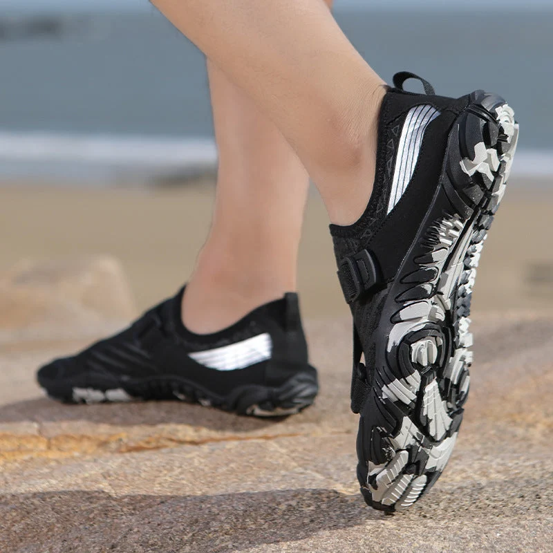 Damen Sportliche Aquafitness-Schuhe mit verstellbarem Gurt und rutschfester Sohle