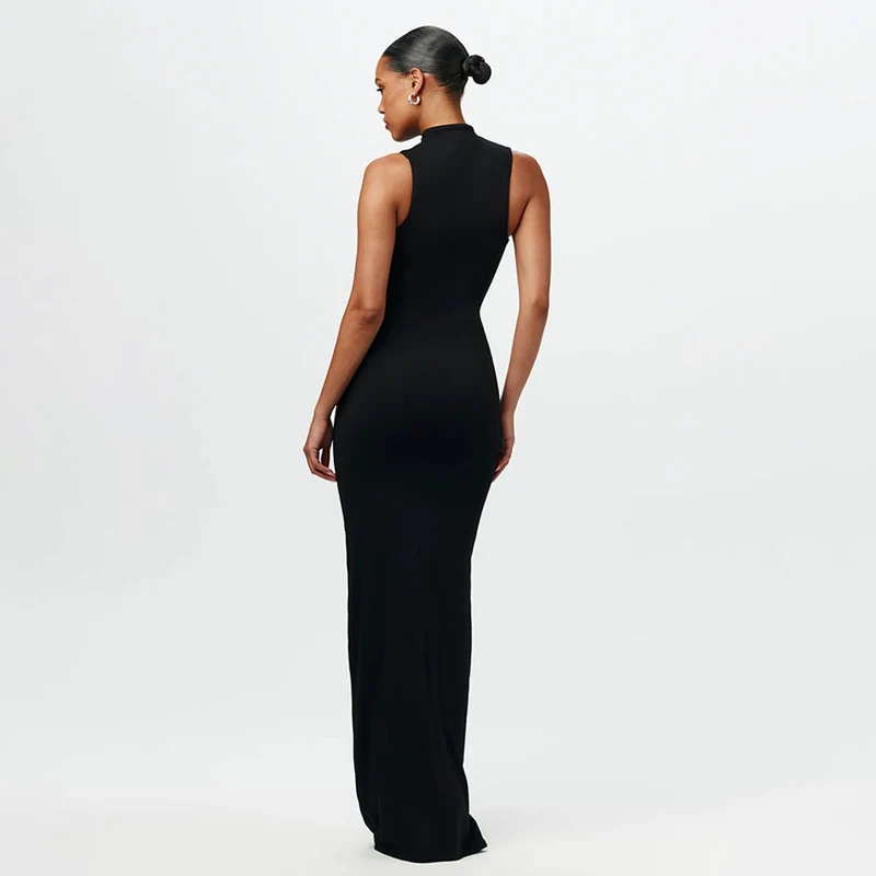 Damen Elegantes Maxikleid mit raffiniertem Knotendesign