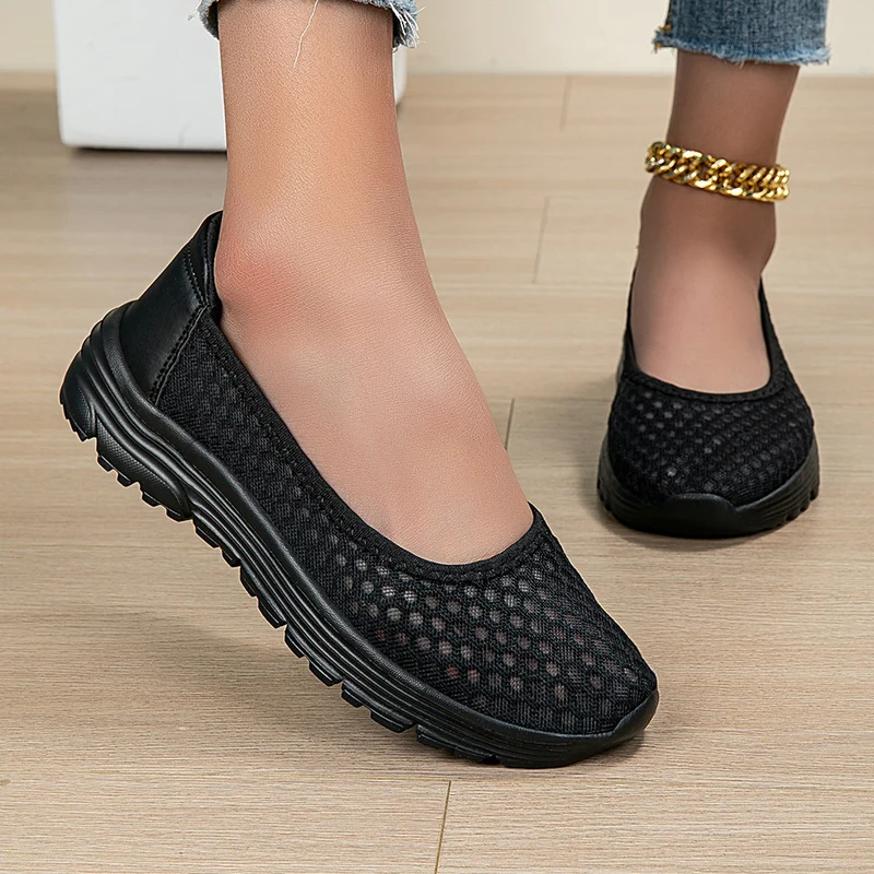 Damen Atmungsaktive Ballerinas mit rutschfester Sohle Nord Taschen