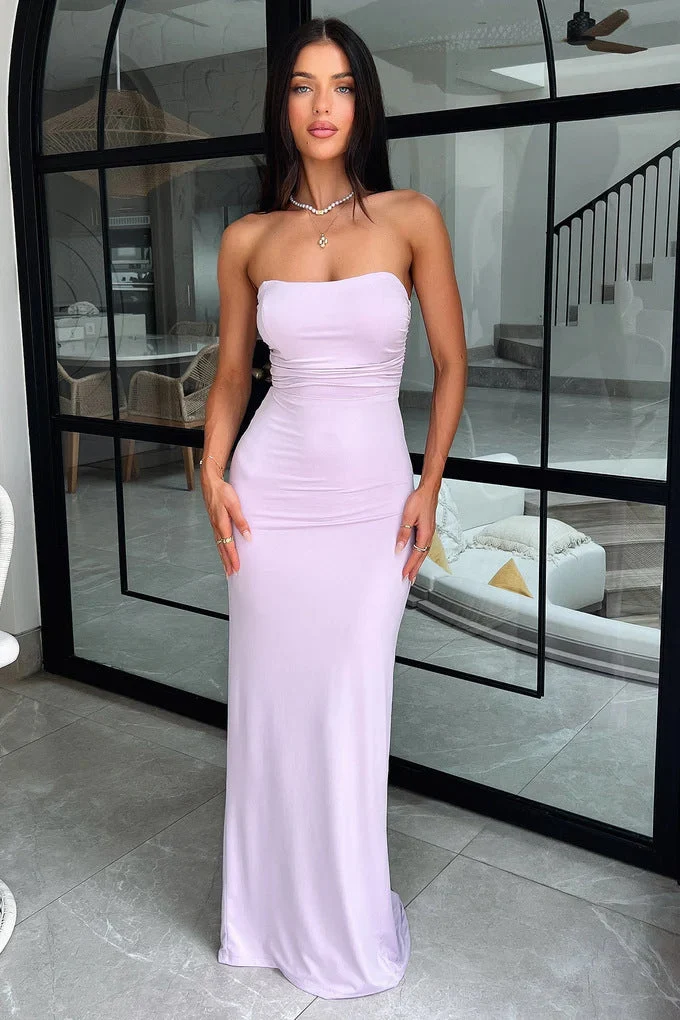 Damen Elegantes Maxikleid mit schulterfreiem Design und figurbetontem Schnitt