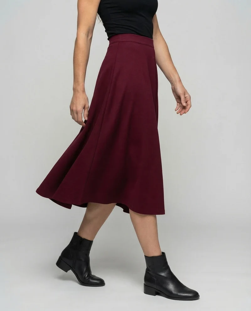 Maxirock Damen Crepe A-Linie