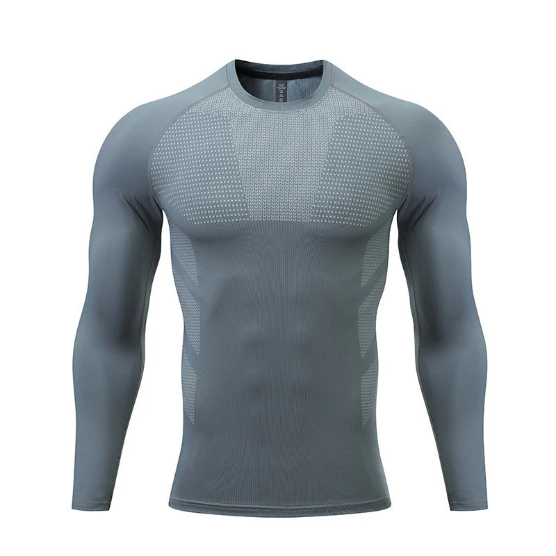 Herren Kompressions-Langarm-Sportshirt
