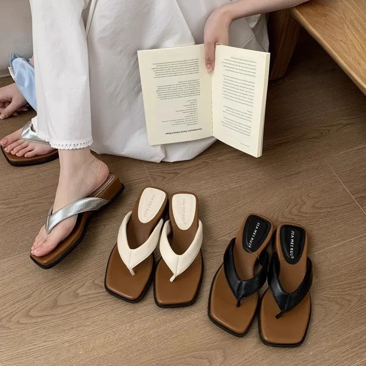 Damen elegante Flip-Flop Pantoletten mit modischem Design und rutschfester Sohle