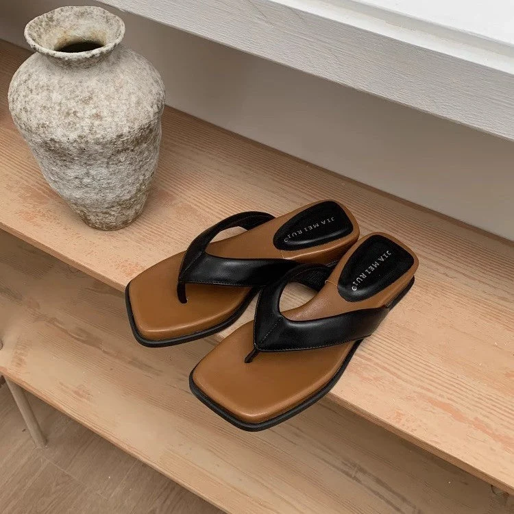 Damen elegante Flip-Flop Pantoletten mit modischem Design und rutschfester Sohle