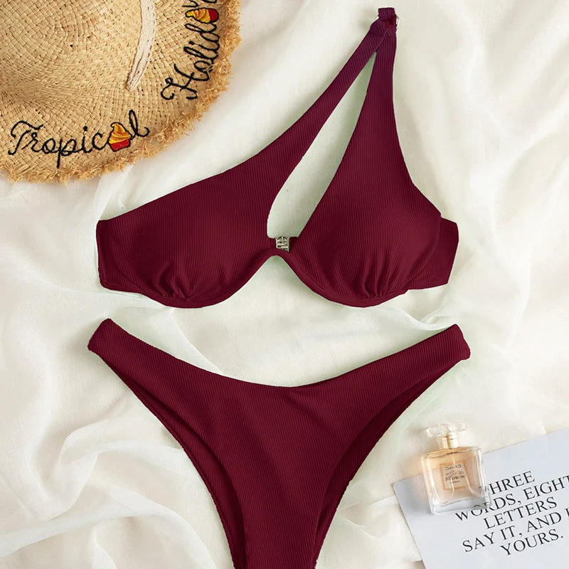 Damen Einseitiger Bikini mit verstellbarem Halter Nord Taschen