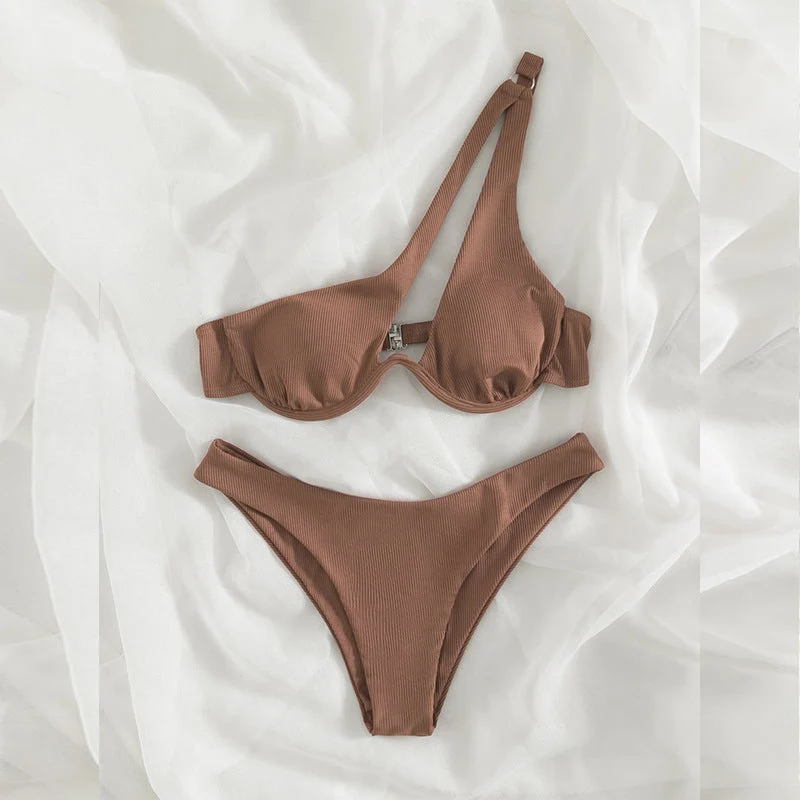 Damen Einseitiger Bikini mit verstellbarem Halter Nord Taschen