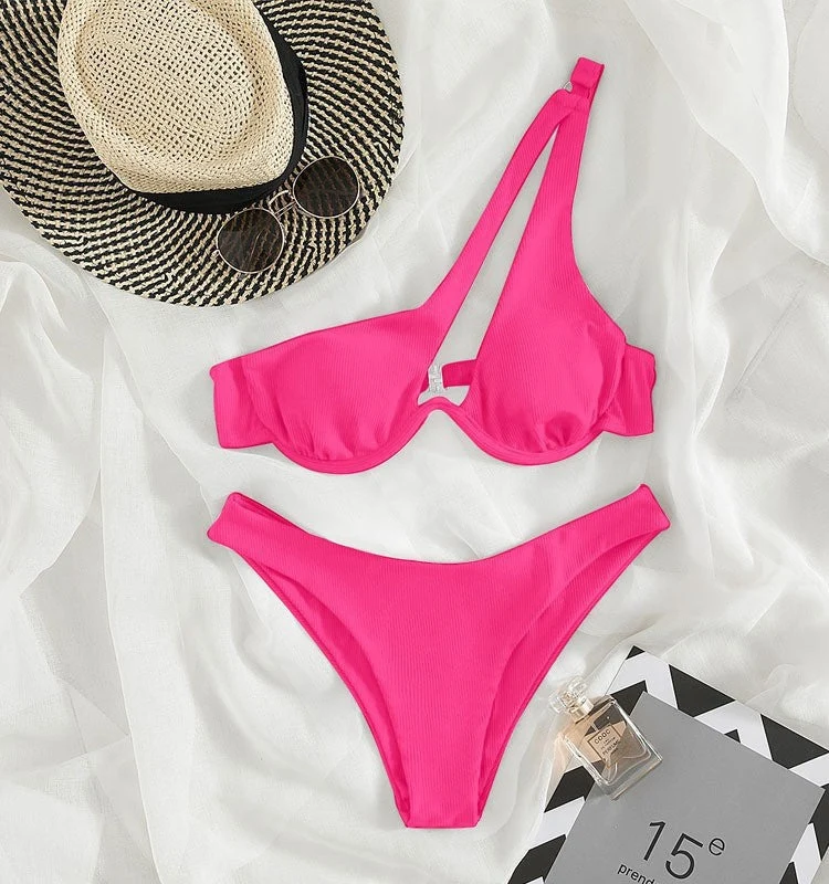 Damen Einseitiger Bikini mit verstellbarem Halter Nord Taschen
