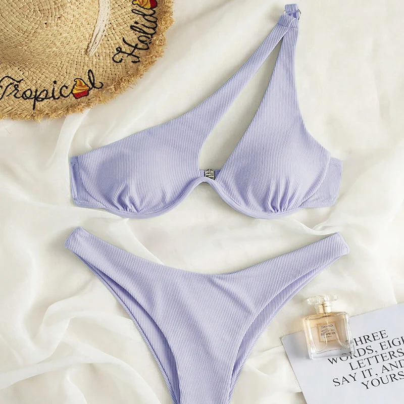Damen Einseitiger Bikini mit verstellbarem Halter Nord Taschen