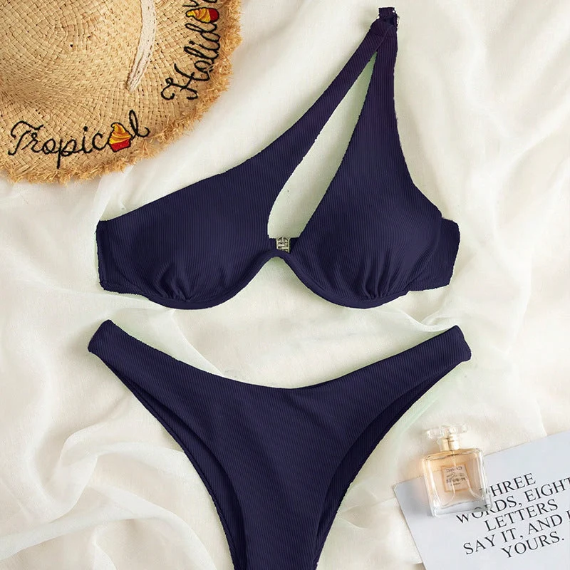 Damen Einseitiger Bikini mit verstellbarem Halter Nord Taschen