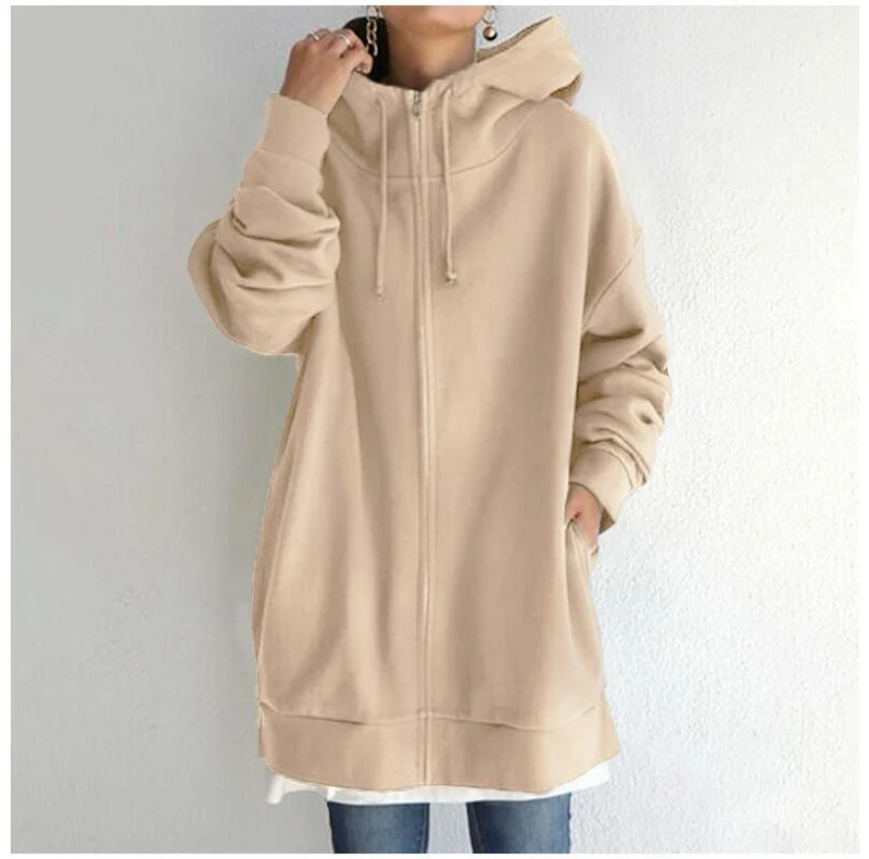 Lange Herbst Strickjacke