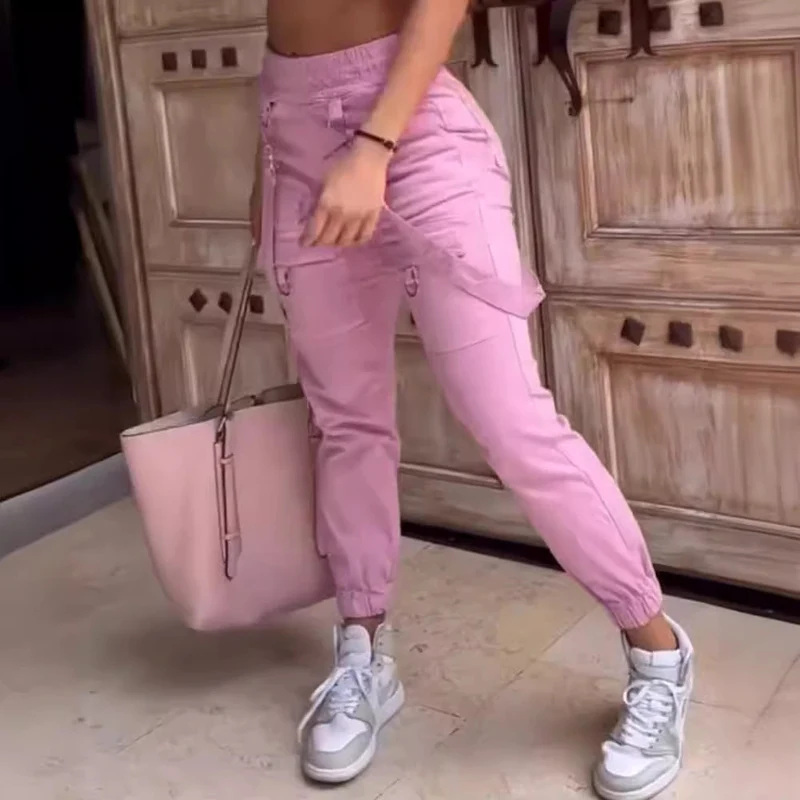 Damen Cargo-Hose mit praktischen Taschen und stylischem Gürtel