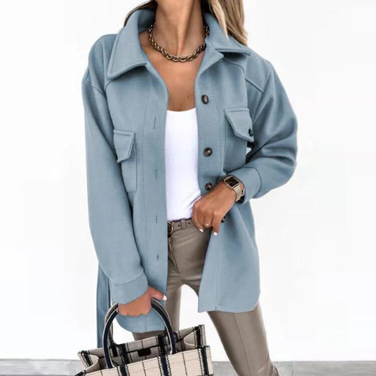 Stilvolle Wolle-Look-Jacke für Frauen