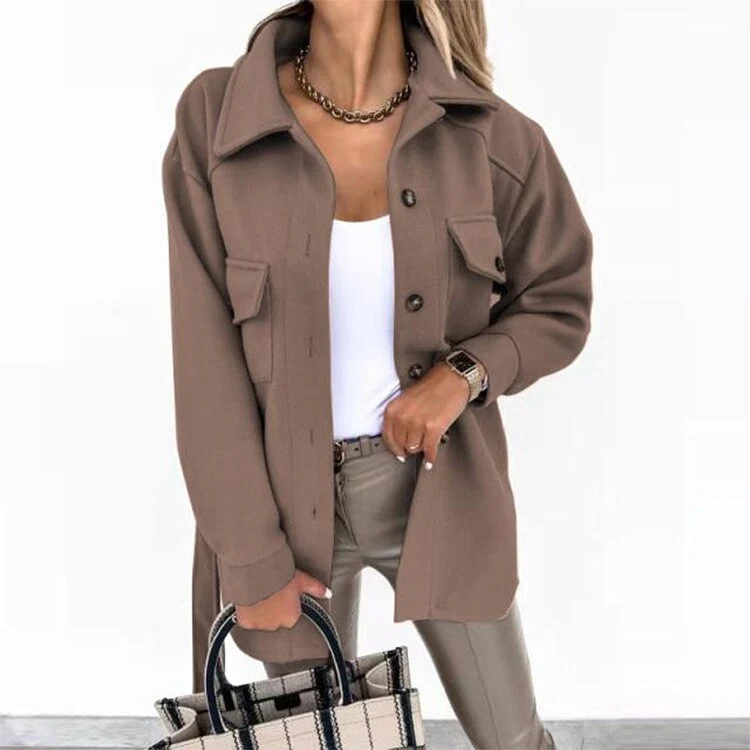 Stilvolle Wolle-Look-Jacke für Frauen