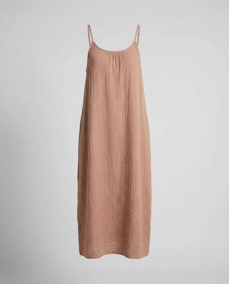 Damen luftiges Maxi-Kleid mit Spaghettiträgern und weitem Schnitt