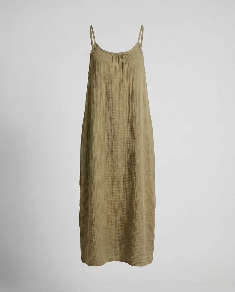 Damen luftiges Maxi-Kleid mit Spaghettiträgern und weitem Schnitt