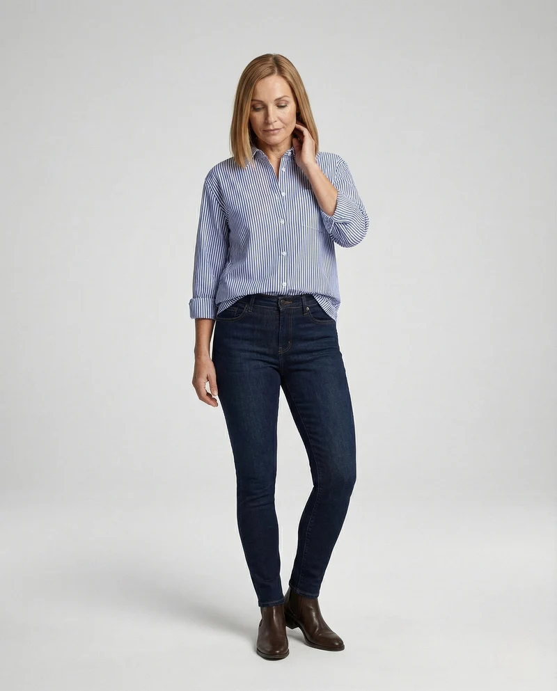 Damen Bluse Oversize gestreift