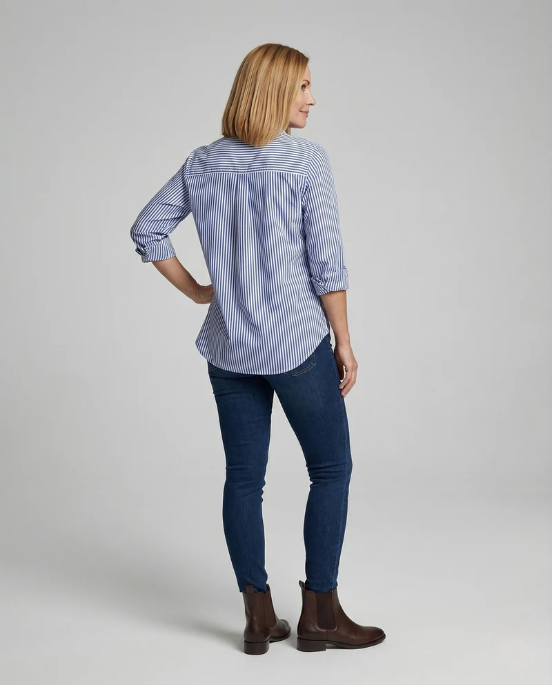 Damen Bluse Oversize gestreift