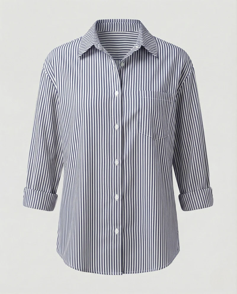 Damen Bluse Oversize gestreift