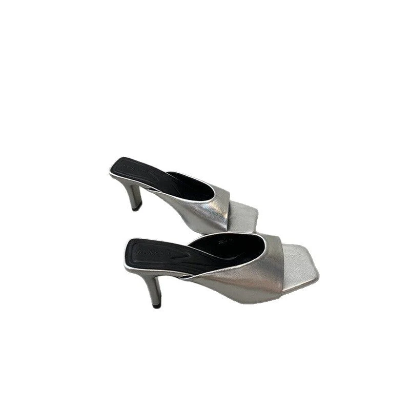 Damen elegante Mules mit geschwungenem Design