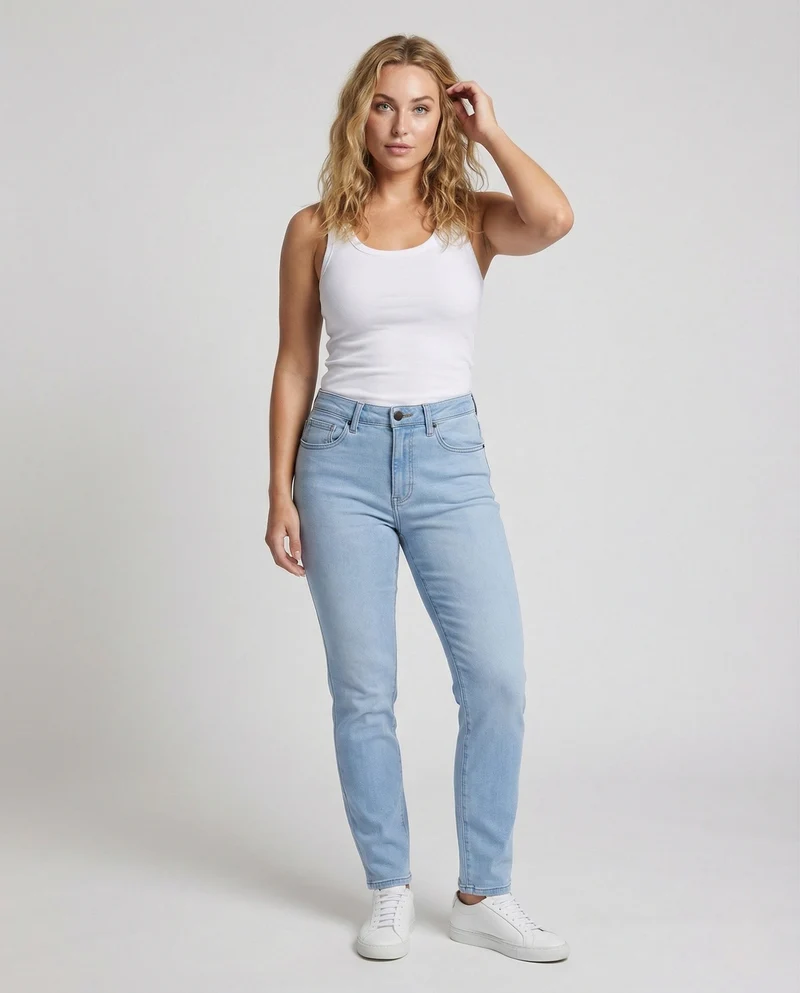 Damen High Waist Skinny Jeans